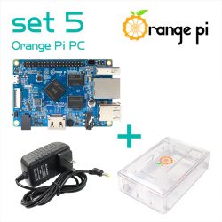 Orange Pi PC SET5 : Orange Pi PC+ Transparent ABS Case+ Power Supply Supported Android, Ubuntu, Debian
